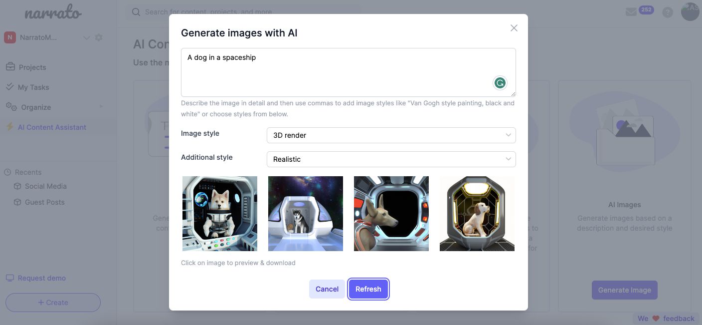 Best AI Image Generators:Narrato AI images