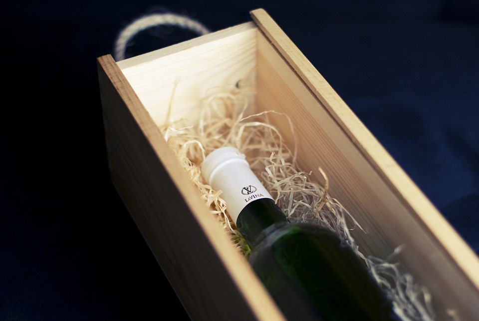 Champagne Bottles in a Case